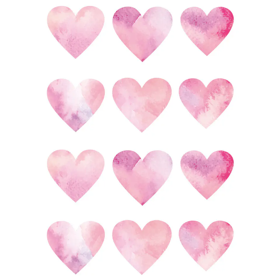 Corazones en Acuarela | Set 2 Vinilos Decorativos Infantiles 20 × 30 cm 4