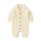 Baby Elegante | Enterito beige niño - Miniatura 1