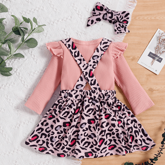 Animal print | Conjunto vestido, pilucho y cintillo