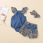 Animal print | Conjunto pilucho, pantalón corto y cintillo - Miniatura 1