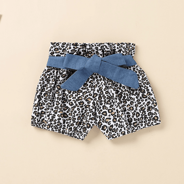 Animal print | Conjunto pilucho, pantalón corto y cintillo