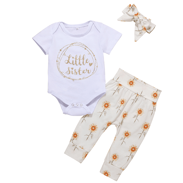 Little Sister | Conjunto pilucho, pantalones y cintillo