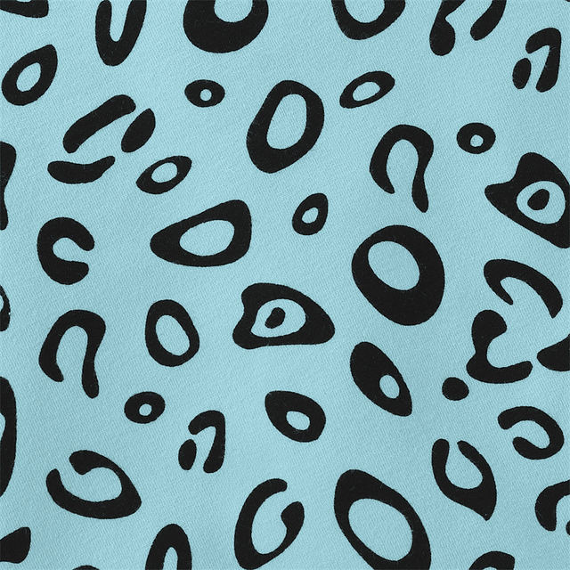 Animal print azul | Conjunto poleron, pantalones y cintillo