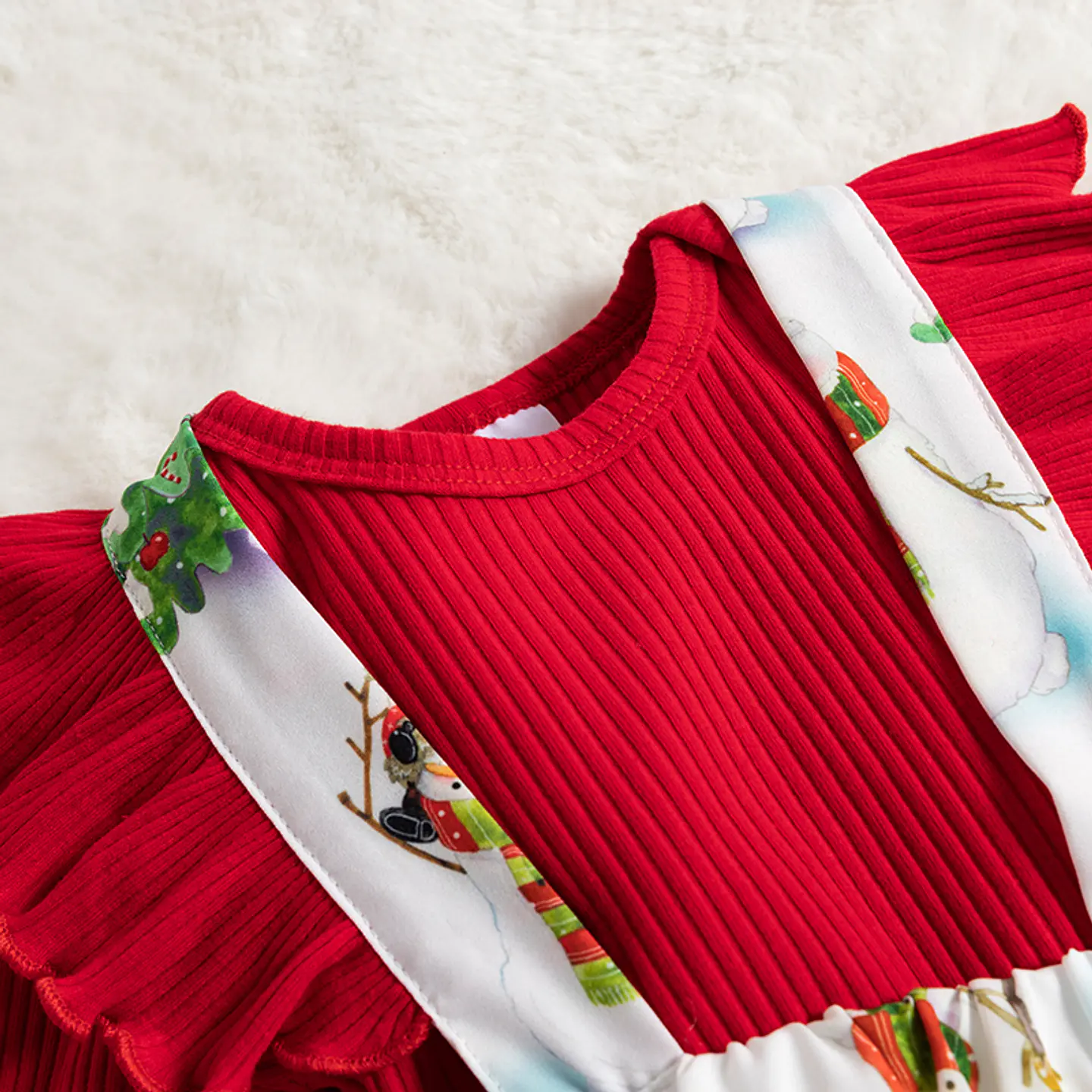 Navideña | Conjunto vestido, pilucho y cintillo 5