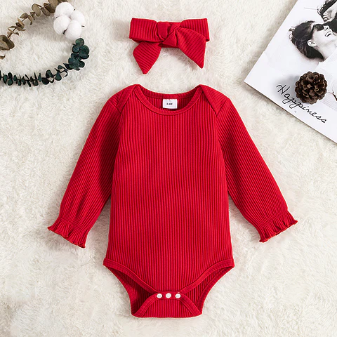 Navideña | Conjunto vestido, pilucho y cintillo