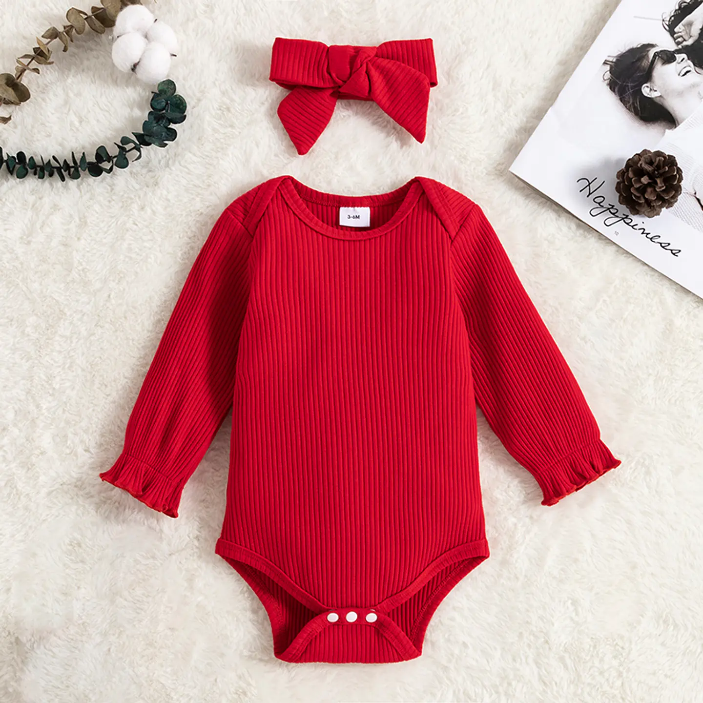 Navideña | Conjunto vestido, pilucho y cintillo 2
