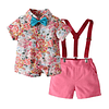 Conjunto heramnos, vestido y camisa con short, suspensores