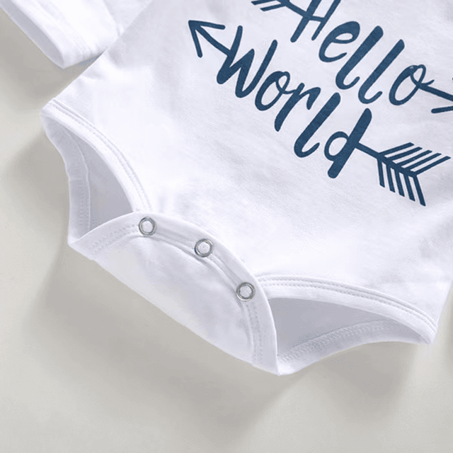 Hello world | Conjunto pilucho, pantalón y gorrito
