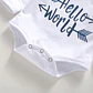 Hello world | Conjunto pilucho, pantalón y gorrito - Miniatura 2