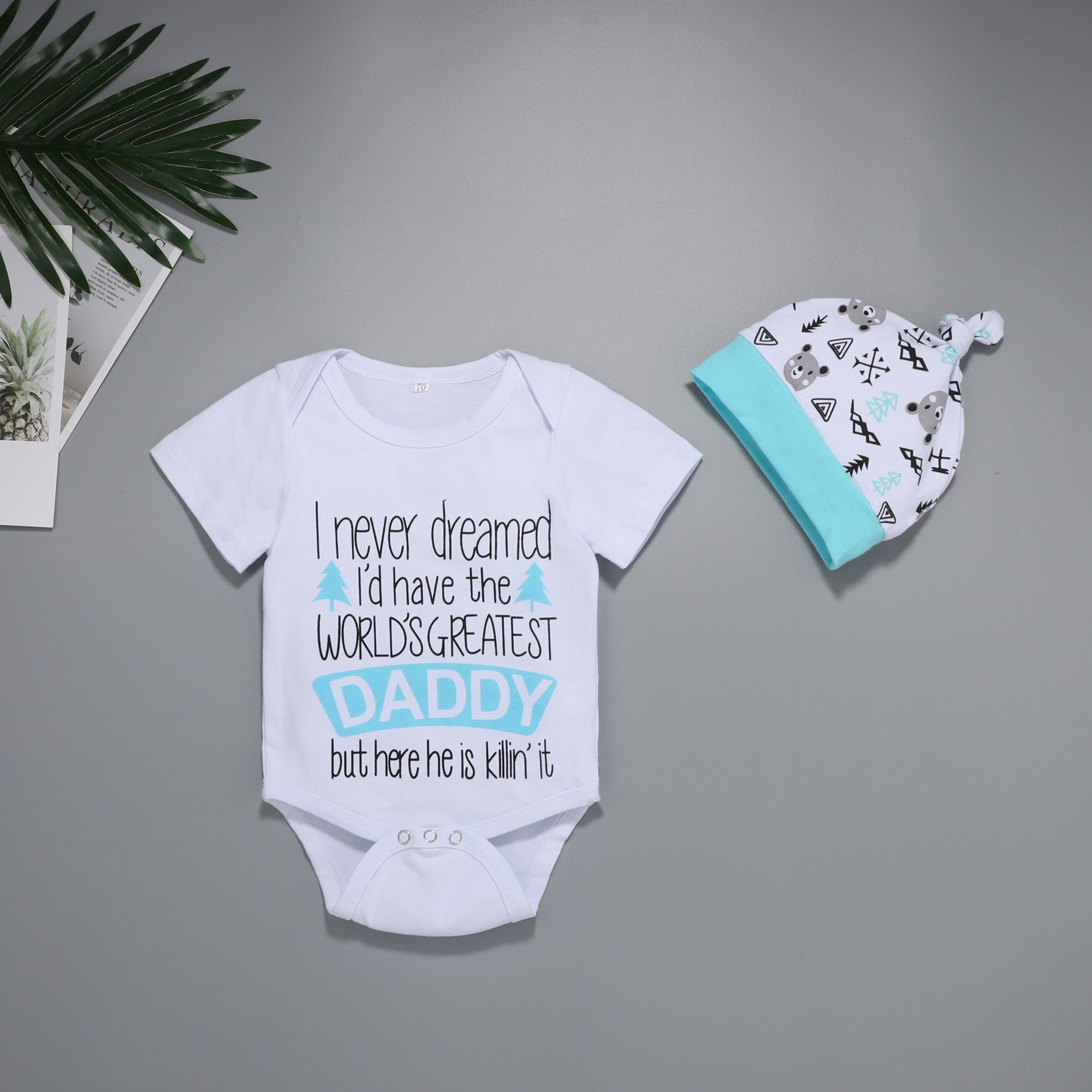 Daddy is the best | Conjunto pilucho, pantalón y gorrito 2