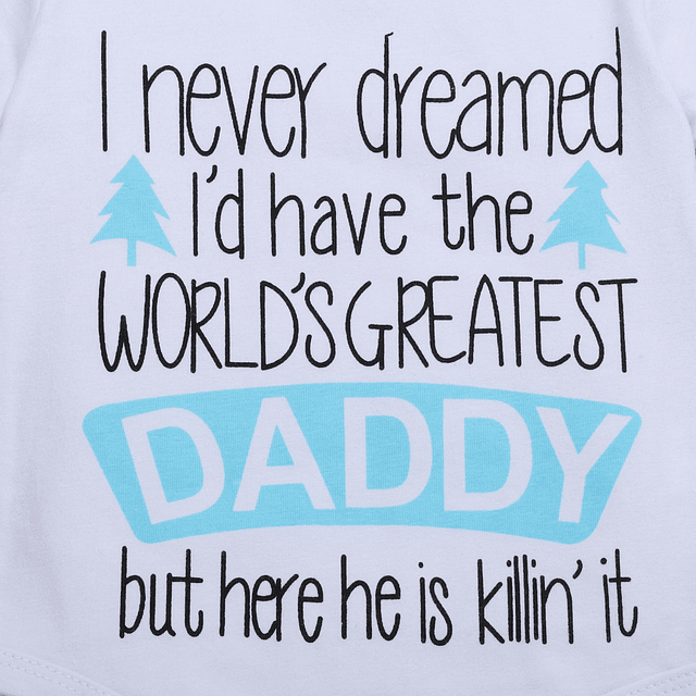 Daddy is the best | Conjunto pilucho, pantalón y gorrito