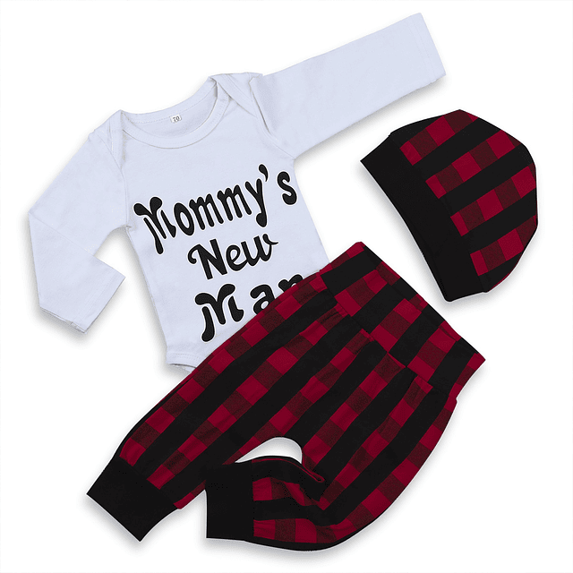 Mommy´s new man | Conjunto pilucho, pantalón y gorrito