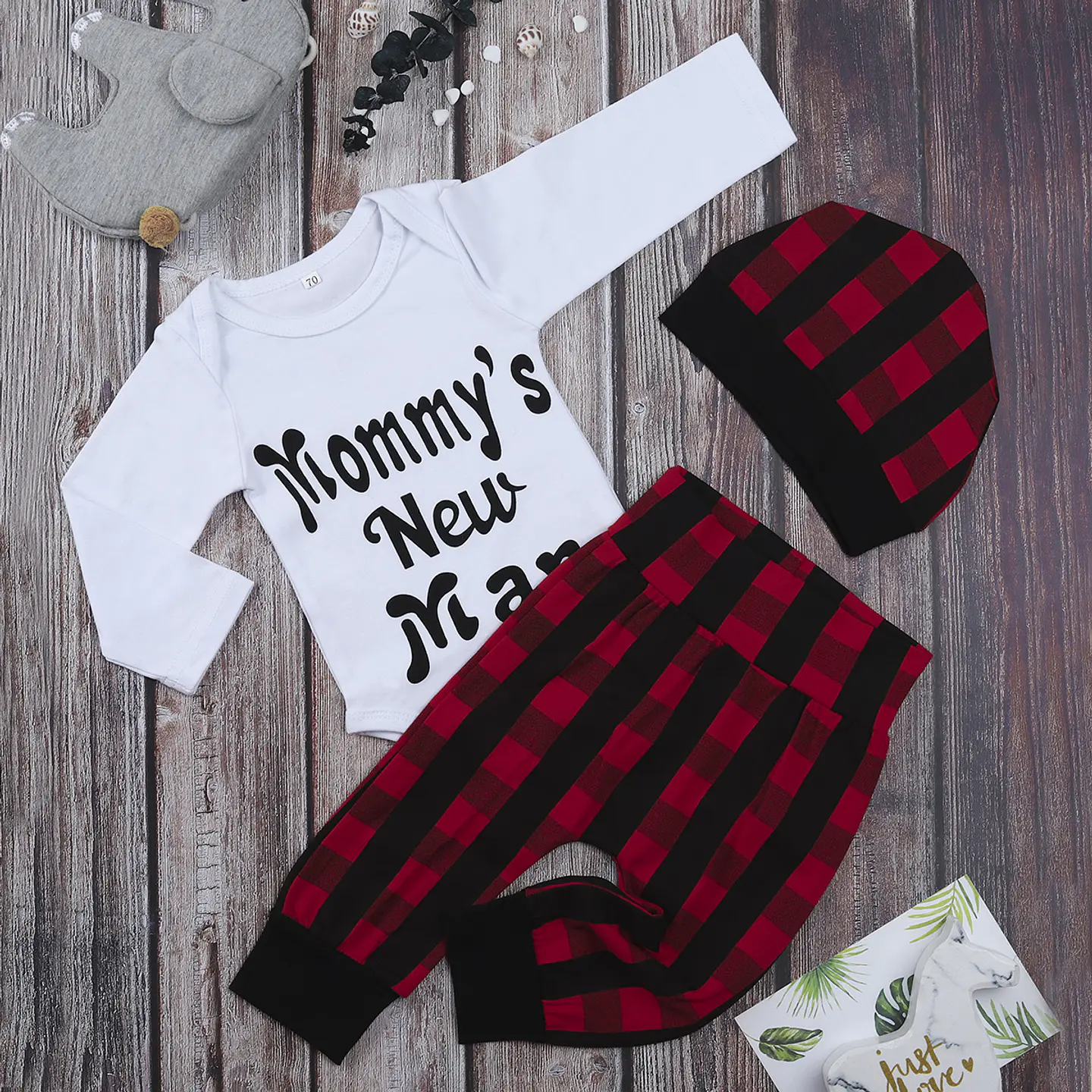 Mommy´s new man | Conjunto pilucho, pantalón y gorrito 1