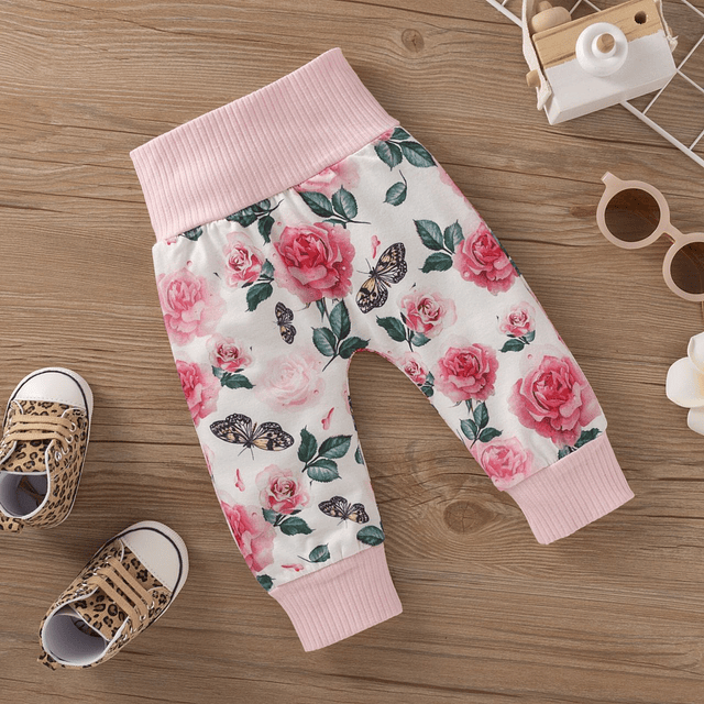 Florecilla | Conjunto pilucho, pantalón y cintillo niña