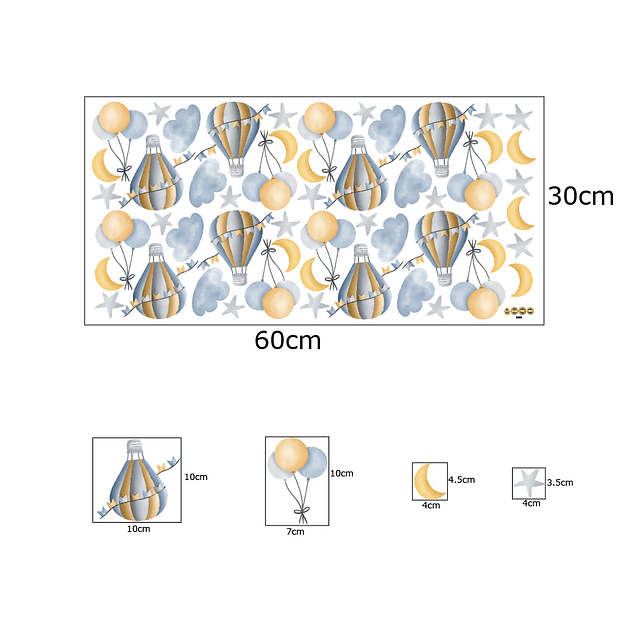 Globos azules | Vinilo sticker pared