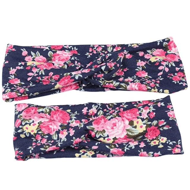 Flores azuladas | Cintillo Mamá e hija