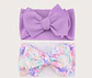 Primavera Primaverita | Set 2 cintillos maxi lazos morado y con flores - Miniatura 1