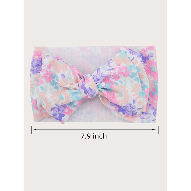 Primavera Primaverita | Set 3 cintillos maxi lazos morado y con flores