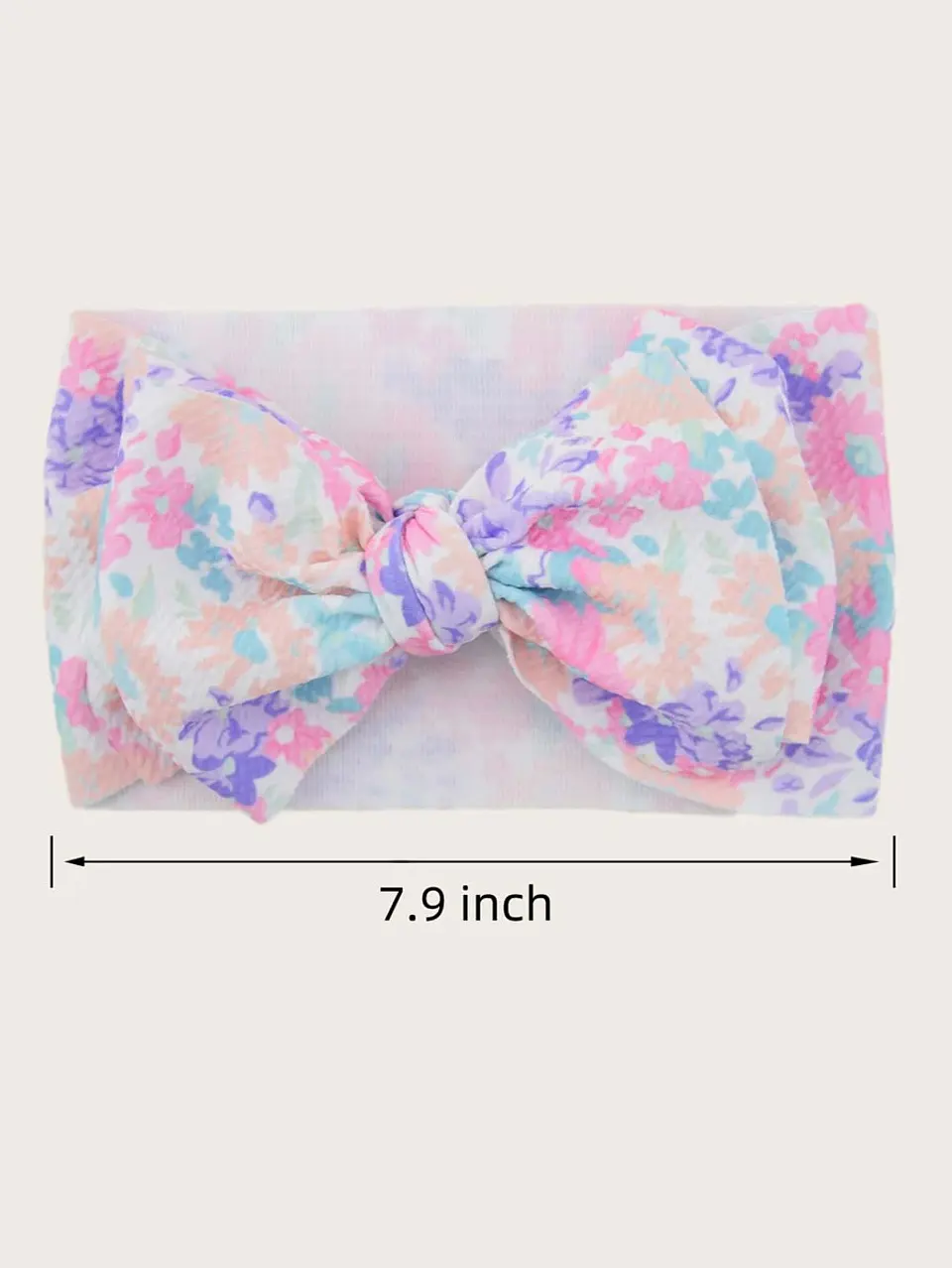 Primavera Primaverita | Set 2 cintillos maxi lazos morado y con flores 2