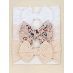 Set 3 Cintillos Diadema Bebe Niña beige