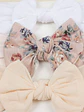 Set 3 Cintillos Diadema Bebe Niña beige - Miniatura 3