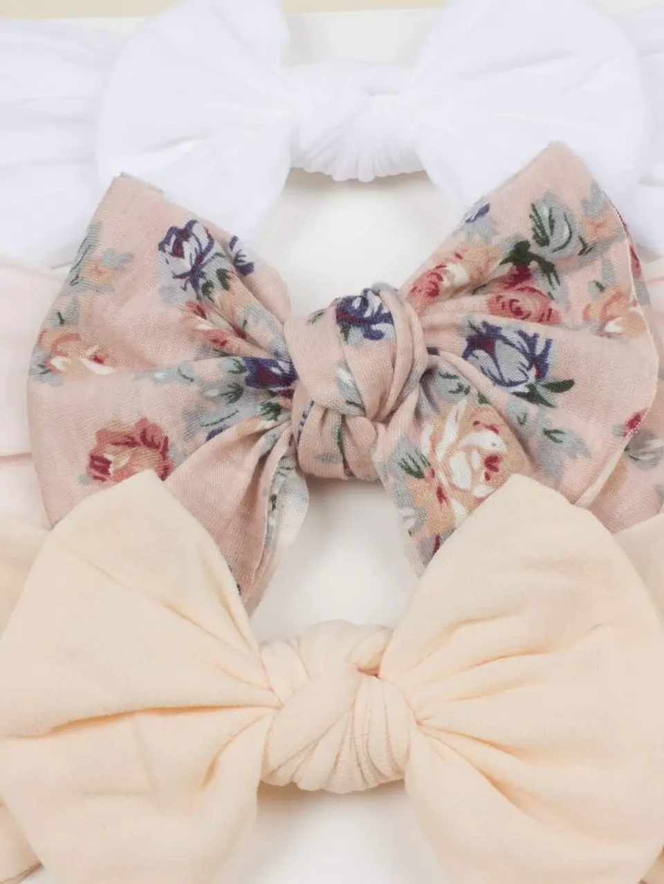 Set 3 Cintillos Diadema Bebe Niña beige 3