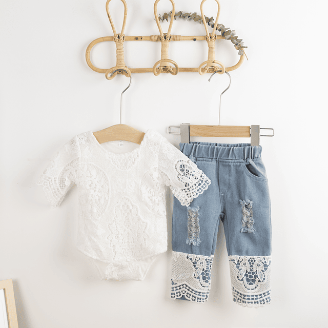 Topísima OMG | Conjunto pilucho encaje y jeans