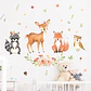 Sticker de Pared Infantil Cute Animals | Vinilo Decorativo 90x30cm Estilo Acuarela - Miniatura 5