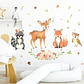 Sticker de Pared Infantil Cute Animals | Vinilo Decorativo 90x30cm Estilo Acuarela - Miniatura 7