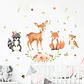 Sticker de Pared Infantil Cute Animals | Vinilo Decorativo 90x30cm Estilo Acuarela - Miniatura 8