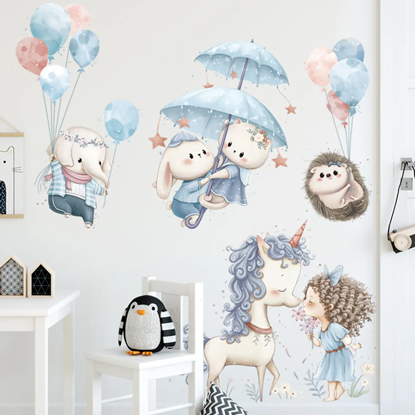Sticker de Pared Infantil Sweet Girl Unicornio 2x (90x30 cm) vinilo 1