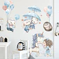 Sticker de Pared Infantil Sweet Girl Unicornio 2x (90x30 cm) vinilo - Miniatura 1