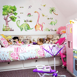 Baby sweet Dinos 2x (90x30cm) | Vinilo sticker pared