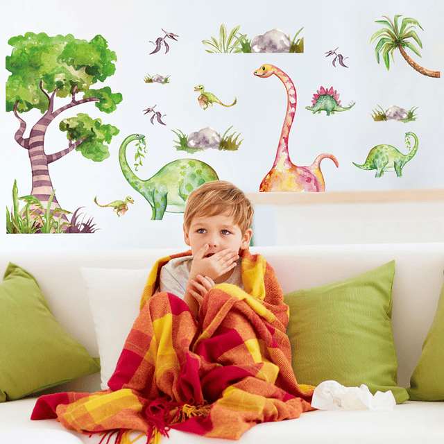 Baby sweet Dinos 2x (90x30cm) | Vinilo sticker pared