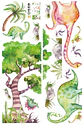 🦕 Baby Sweet Dinos en Acuarela | Set de 4 Láminas 90x30 cm | Vinilo Sticker de Pared Infantil - Miniatura 6