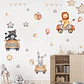 Animales leon mapache y conejo  90x30cm | Vinilo sticker pared - Miniatura 2