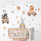 Animales leon mapache y conejo  90x30cm | Vinilo sticker pared - Miniatura 4