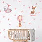 Sticker de Pared Infantil Sweet Pink Animals | Vinilo Decorativo 90x30cm Estilo Acuarela - Miniatura 2