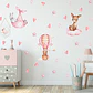 Sticker de Pared Infantil Sweet Pink Animals | Vinilo Decorativo 90x30cm Estilo Acuarela - Miniatura 3