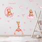 🩷 Sweet Pink Animals | Set de 4 Láminas 90x30 cm | Vinilo Sticker de Pared Infantil en Acuarela - Miniatura 4