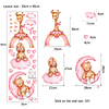 Sticker de Pared Infantil Sweet Pink Animals | Vinilo Decorativo 90x30cm Estilo Acuarela