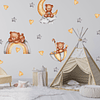 Oso, animales y magia 90x30cm | Vinilo sticker pared