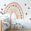 Gran arcoiris romántico rosado | Vinilo sticker pared