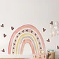 Gran arcoiris romántico rosado | Vinilo sticker pared - Miniatura 4