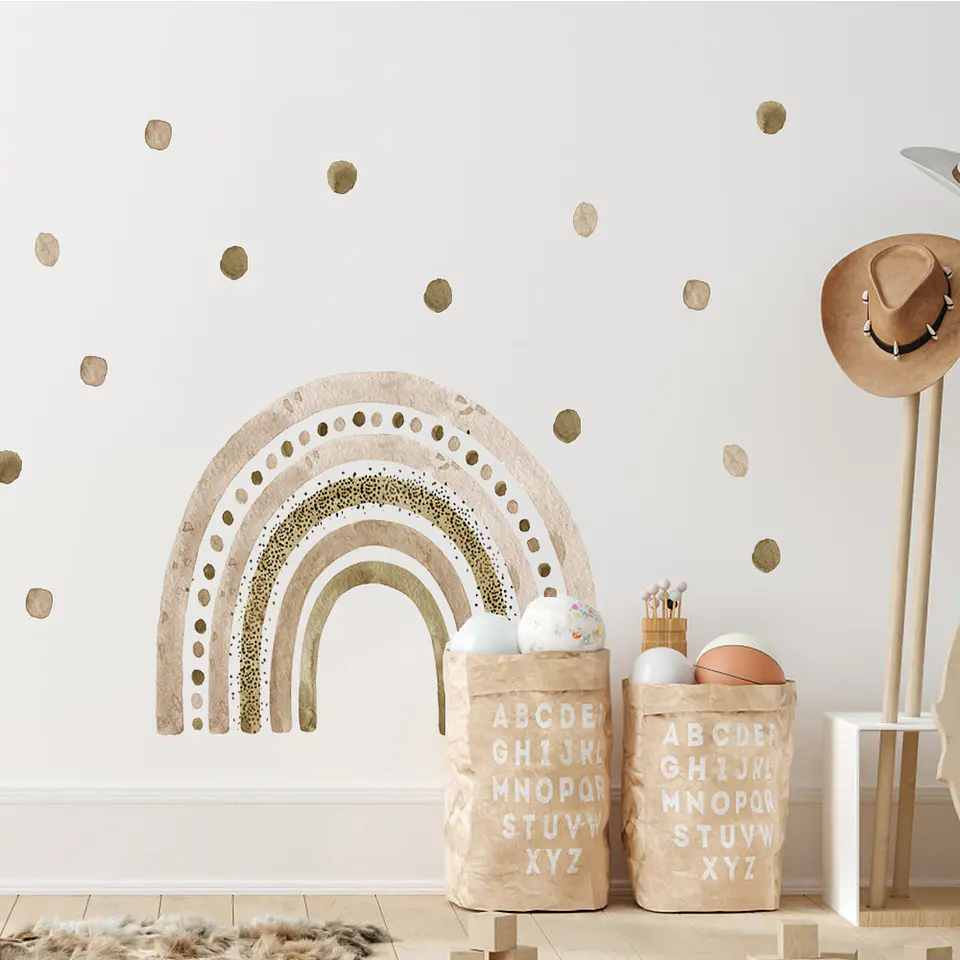Gran arcoiris café | Vinilo sticker pared 1