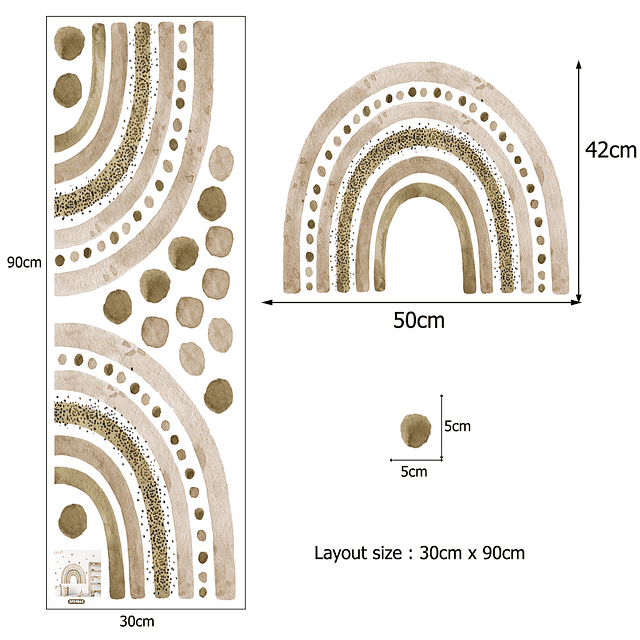 Gran arcoiris café | Vinilo sticker pared