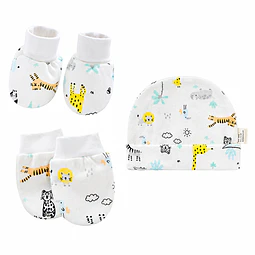 Pequeño baby | Set Gorro, guantes mitones y botitas/calcetines