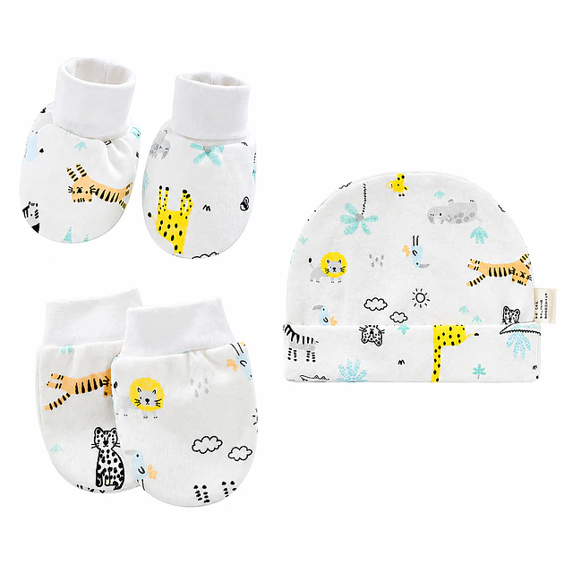 Pequeño baby | Set Gorro, guantes mitones y botitas/calcetines