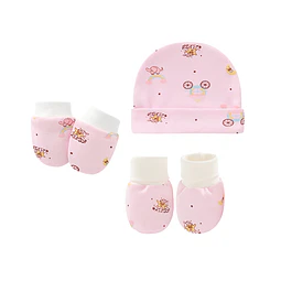 Pequeña hermosa pink | Set Gorro, guantes mitones y botitas