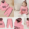 Set Bebé Niña 3 Piezas Polerón, Pantalón y Cintillo